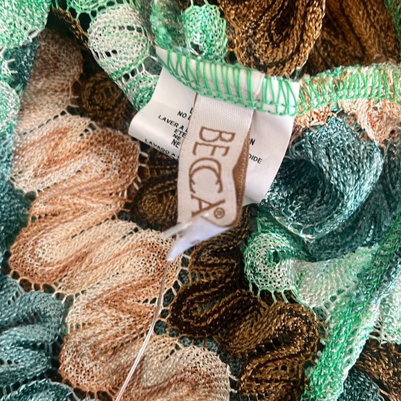 Becca Manu Bay Grass Plunge Dress Size L New With Tag - Picture 14 of 16